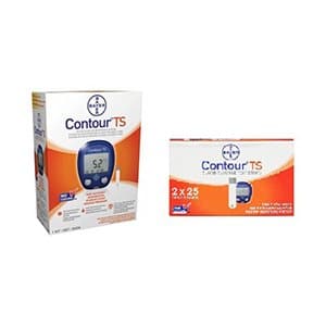 Bayer Contour TS Gulcometer with Free 50 Test Strips