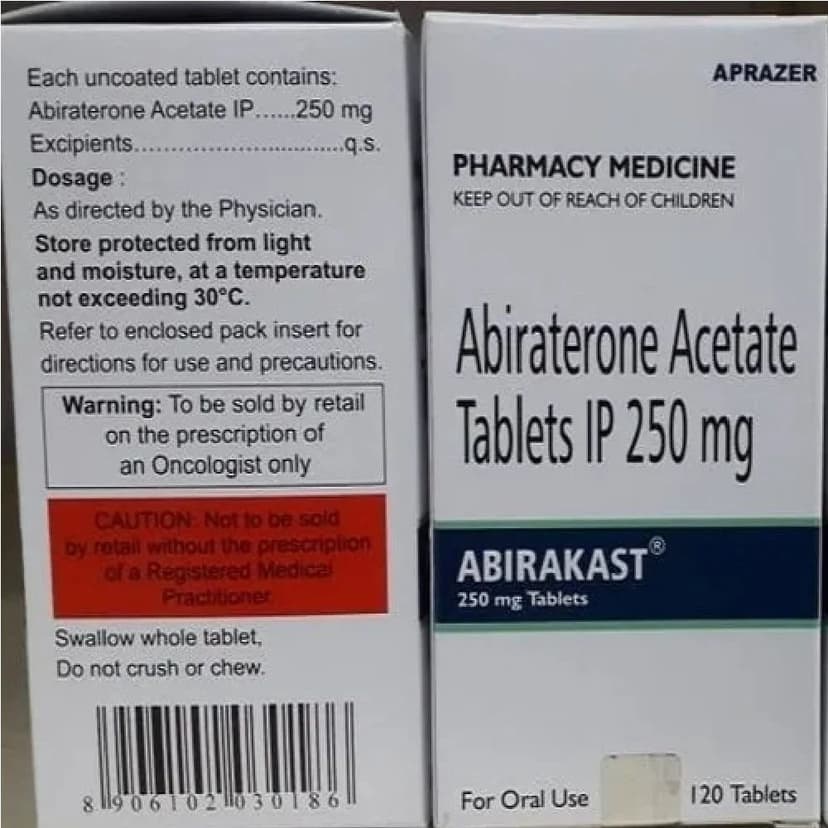 Abiraterone Acetate Tablet IP 250Mg