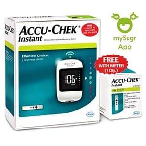 Accu-Chek Instant Wireless Blood Glucose Meter and Lancing Device With Free 10 Test Strips