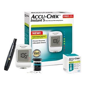 AccuChek Instant S Blood Glucose Meter With Free 10 Test Strips
