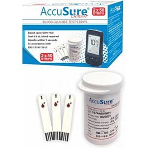 AccuSure Sensor Test Strips 100's Pack