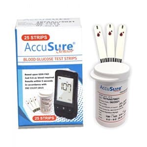AccuSure Sensor Test Strips 25's Pack