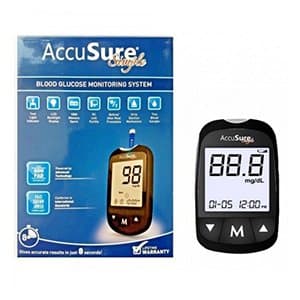 Accusure Simple Gulcometer With 25 Test Strips