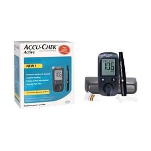 AccuChek Active Blood Glucose Monitor (Gulcometer) With Free 10 test strips
