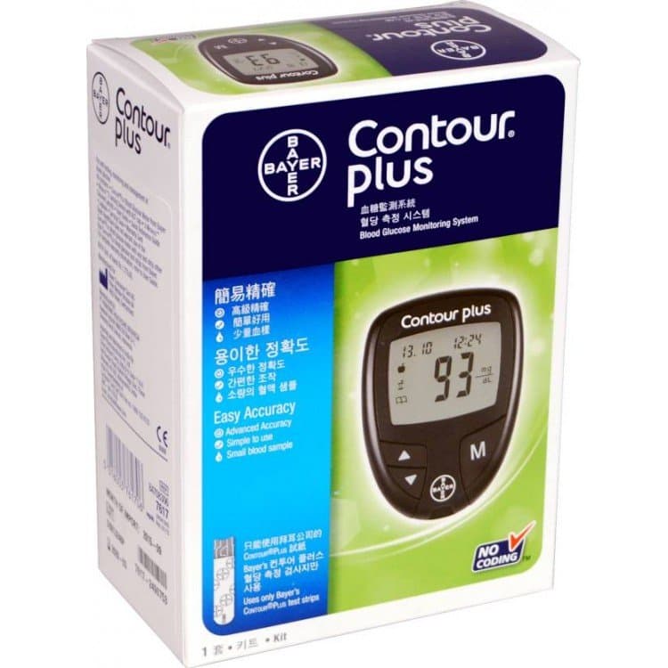 Bayer Contour PLUS Gulcometer with Free 25 Test Strips