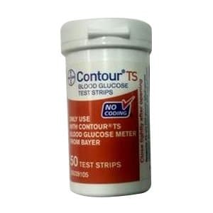 Bayer Contour TS Gulcometer Test Strips - 50 Strips (1x50) Without Outer Box
