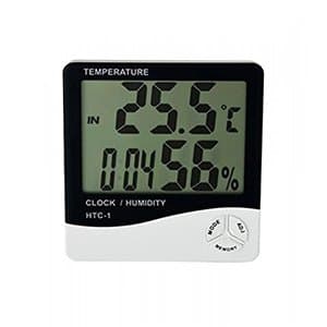 MCP Digital Room Thermometer with Humidity Indicator and Clock