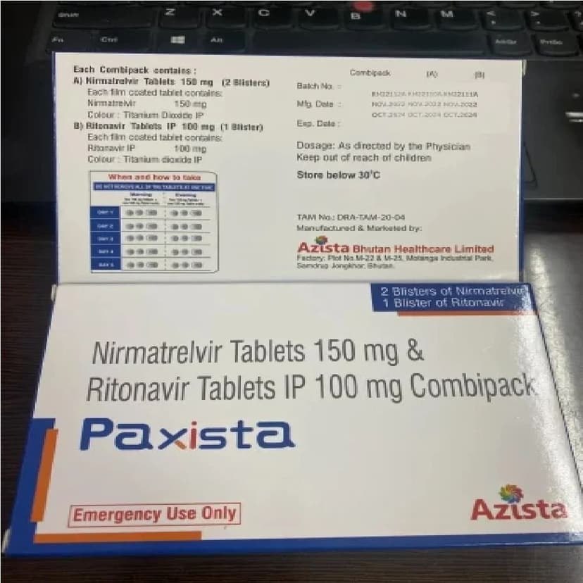 Nirmatrelvir 150 mg and Ritonavir 100 mg Combipack