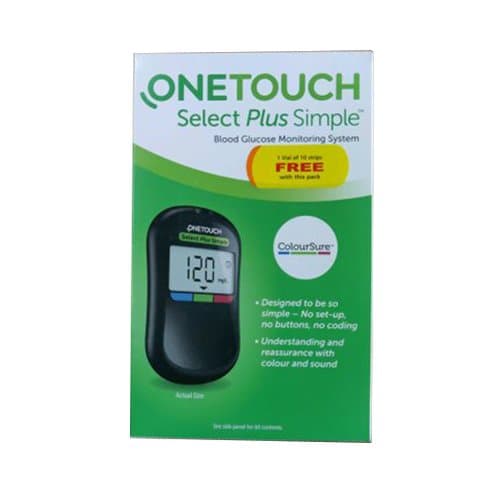 1-50 mmol/L One Touch Simple Select Plus Glucometer, For Hospital
