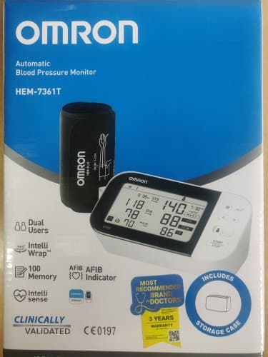Omron 7361T blood pressure monitor