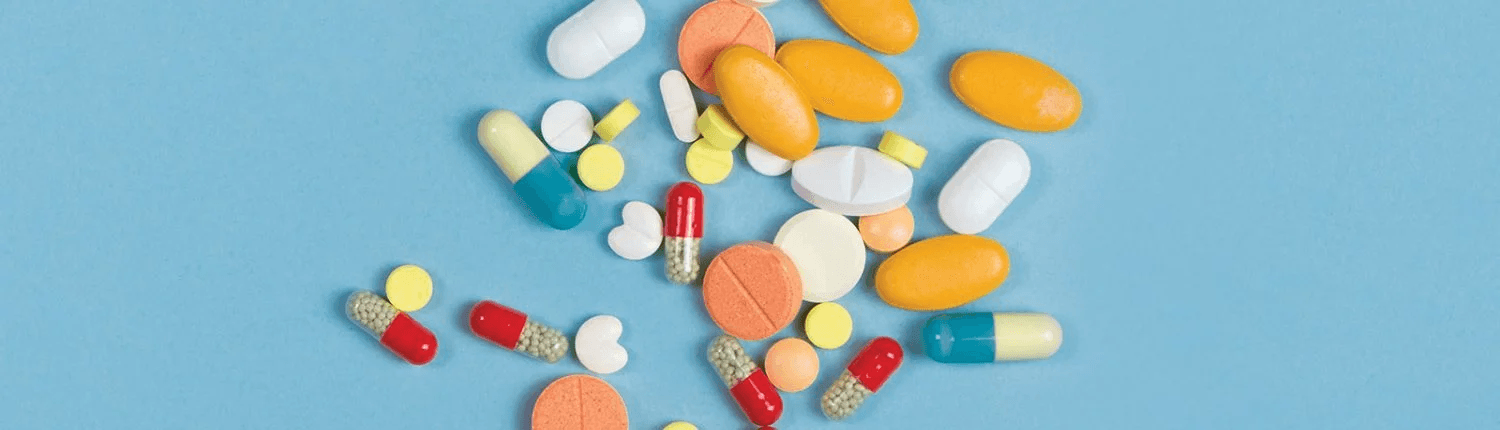 Various pharmaceutical pills and capsules