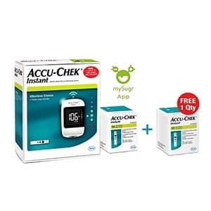 Accu-Chek Instant Wireless Glucometer With Free 10 + 10 Test Strips (Current Offer)